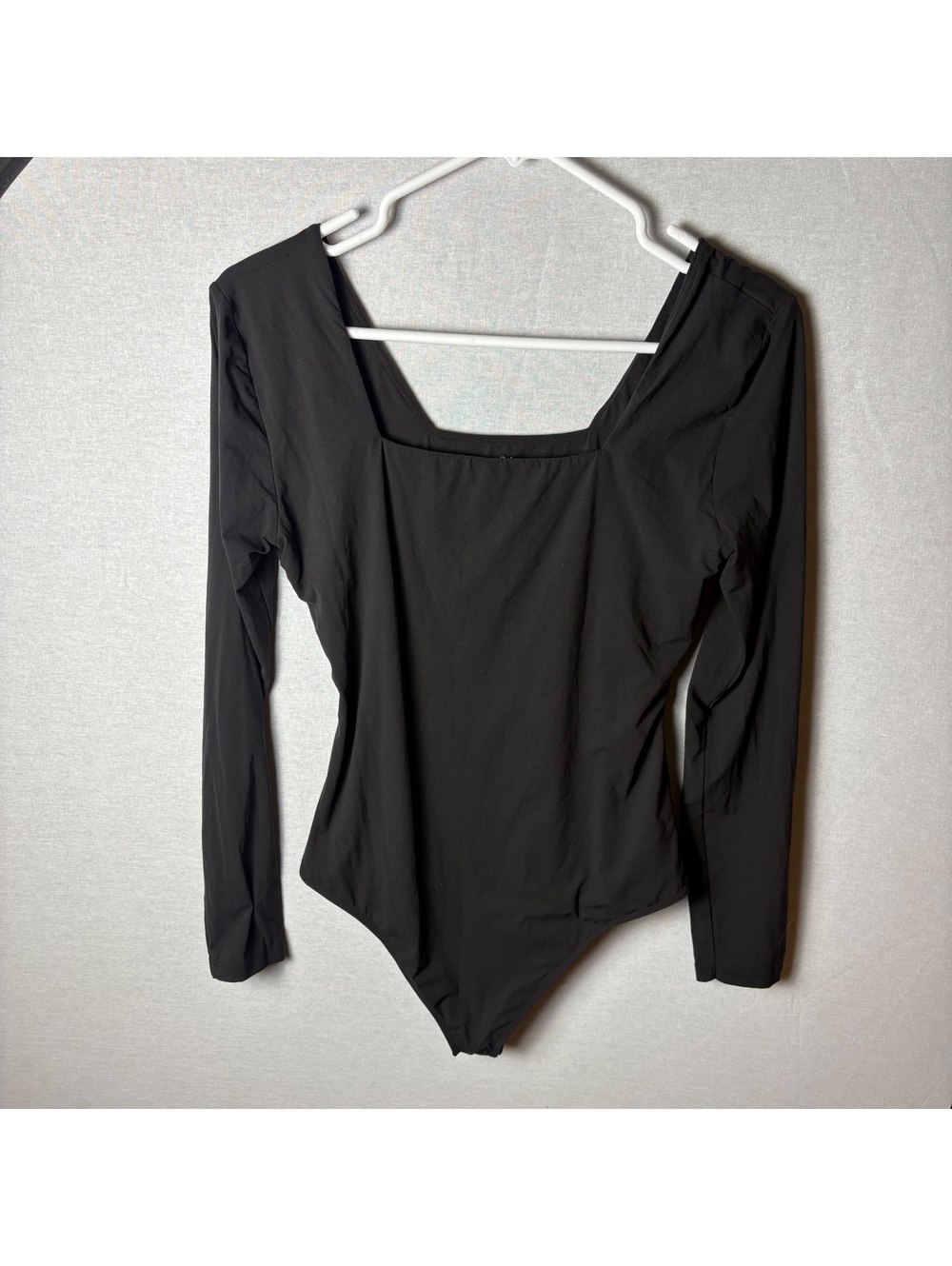 Quince Black Long Sleeve Bodysuit Size L